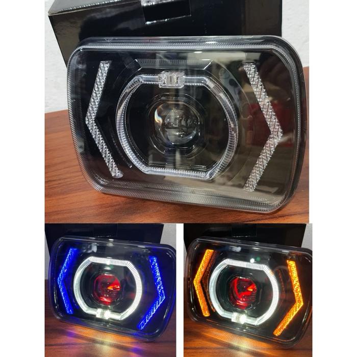 Lampu Utama Biled Projector Original lpmHeadlamp Biled 5x7 inch Kotak Jeep Katana Taft Feroza L300