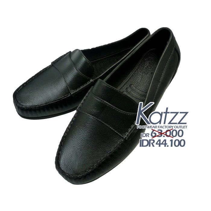 Sepatu Pantofel Karet Pria Hitam / Sepatu Kerja Pria / Casual Shoes PCU Black Uk 38 - 43 / Sepatu Ke