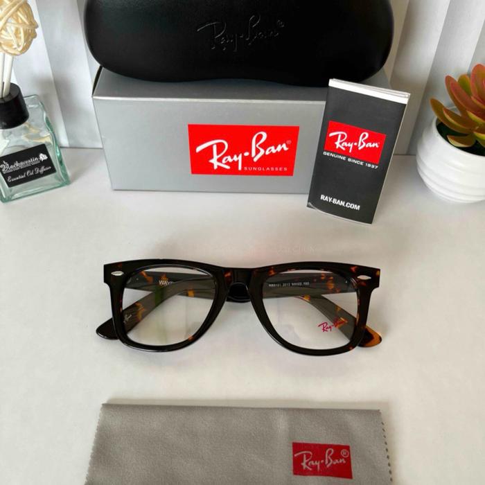 Ray-Ban Kacamata Wayfarer RB5121 Frame Baru Motif Leopard Stok Lama Kualitas Terbaik