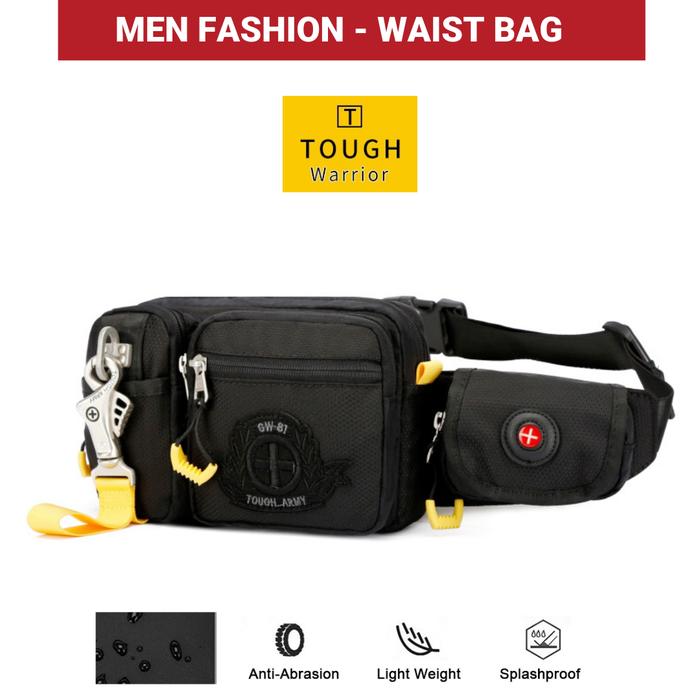 COD TAS TOUGH 5591 ORIGINAL IMPORT Tas Pinggang-Selempang Pria Import Terbaru / Multifungsi-Water re