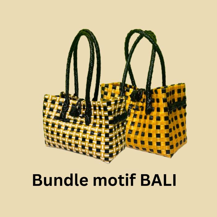 (BUNDLE) Tas Anyaman plastik handmade best seller langsung dari pengrajin berbahan premium jali jali