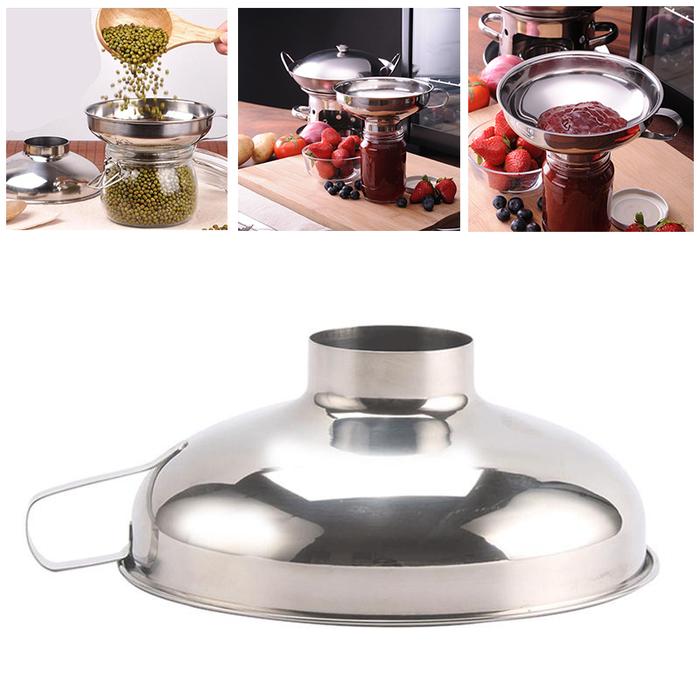 Canning Funnel Stainless Steel Wide Mouth Canning Funnel Hopper
