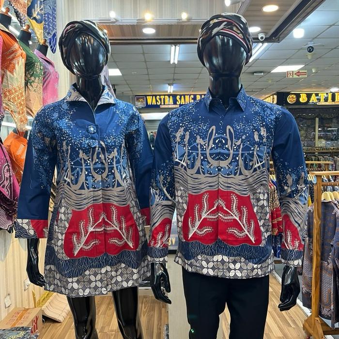 Baju Batik Kemeja Tunik Bahan Katun Prima Premium Model Tunik Dan Kemeja Jaitan Semi Jas Seragam Cou