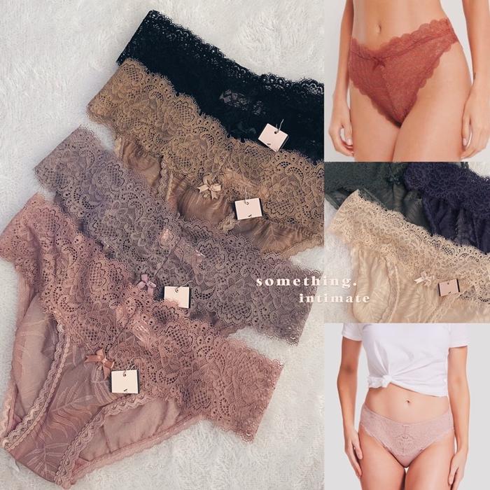 VS THE LACIE SOLANGE Floral Lace Panty Underwear / Sexy Panties Lingerie Semi Thong Gstring Victoria