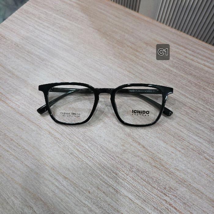 FRAME ICHIDO YX8801 Kacamata Hitam Gaya Modern untuk Pria dan Wanita