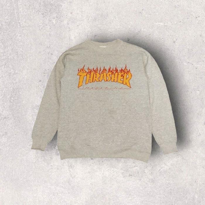 Vintage 90s Thrasher By Hanes Crewneck Sweatshirt Original