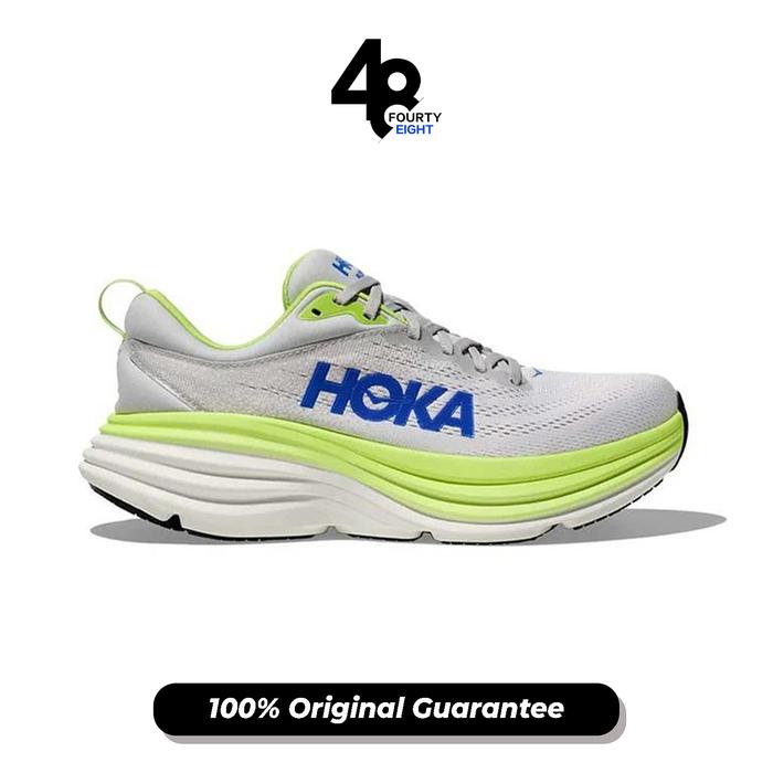 Sepatu Lari Pria Hoka Bondi 8 Grey (1123202STTC) Original