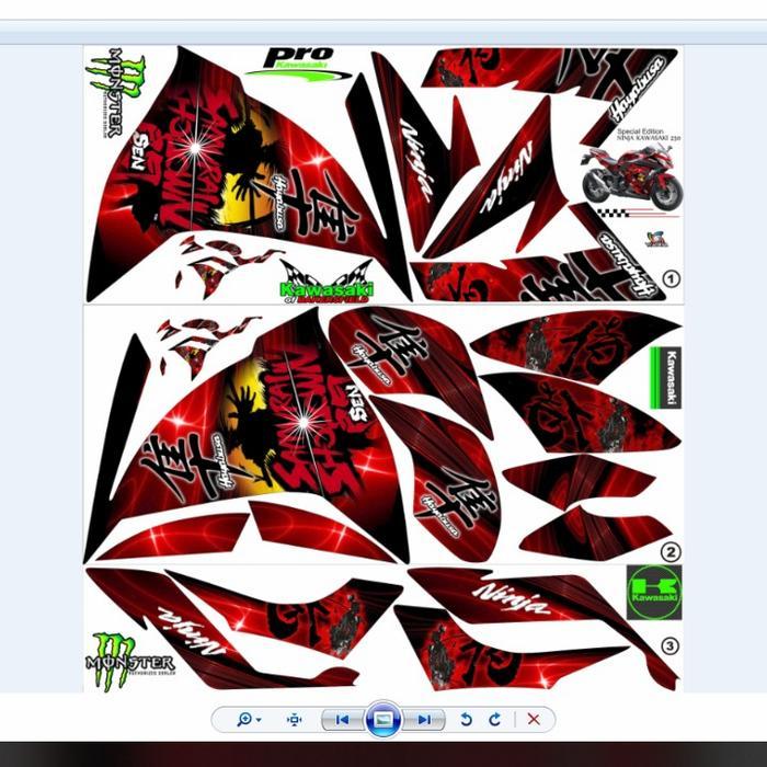 striping stiker decal ninja 250 fi [NTS]
