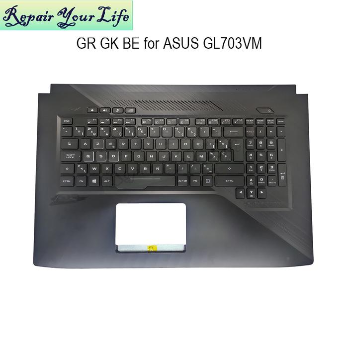 PC Palmrest cover German Belgian keyboard Backlit for Asus ROG GL703