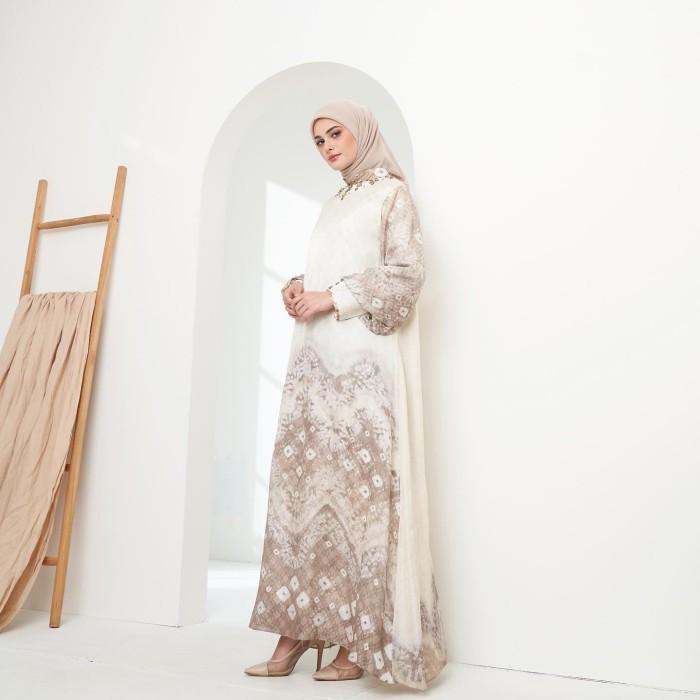 Lausboutique-Abaya Takalar-Seri Alam-Kaftan Jumputan Palembang Handmade Batik Manset Muslim Panjang 