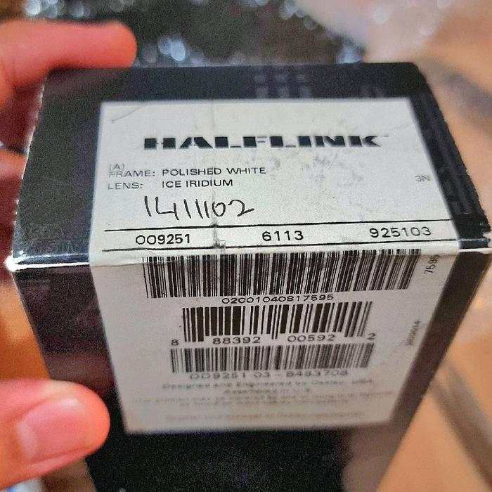 OAKLEY HALFLINK (A) Polished White - Ice Iridium sunglasses size 61-13-140 no Ducati Kawasaki KTM