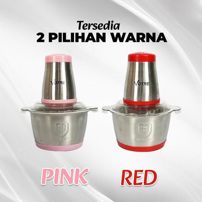 Advance Blender Penggiling Daging 2L Baja Tahan Karat Listrik Meat Grinder Chopper Daging