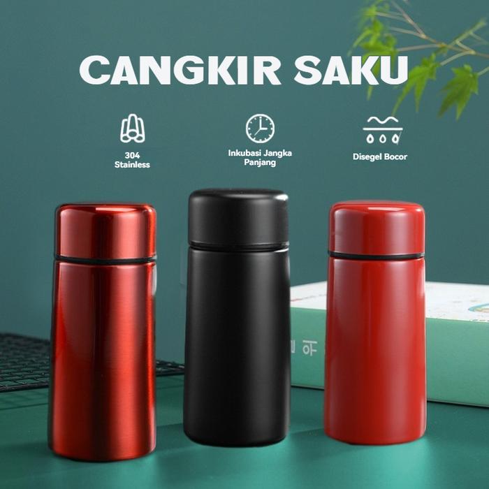 TUMBLER TERMOS MINI POCKET 160and200 ML STAINLESS STEEL 304 HOT & COOL WATER / COFFEE TUMBLER / TERM