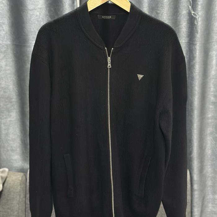 Guess Triangle Bomber Knit Jacket