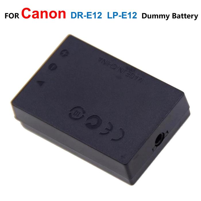 LP-E12 Dummy Battery DR-E12 DC Coupler Fit Camera Power Adapter