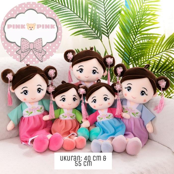 Boneka Lucu Import Girl Hanbok Korea