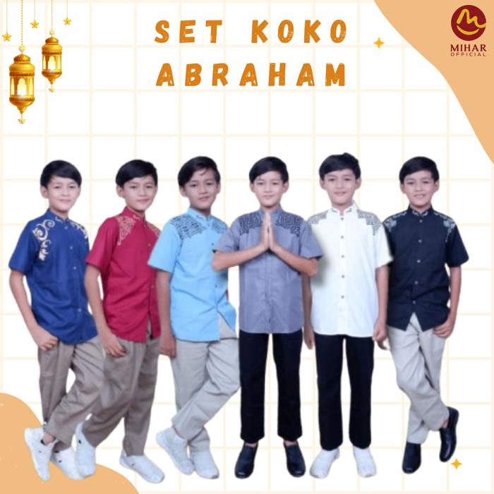 SETELAN KOKO ANAK KOKO PENDEK ANAK BAJU MUSLIM ANAK COWO KOKO ABRAHAM