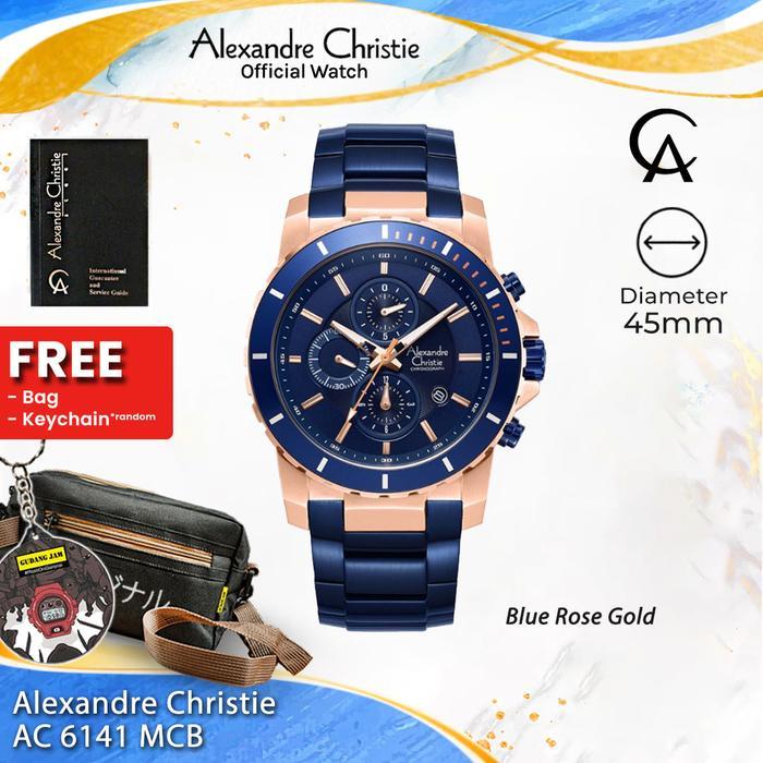 ORIGINAL Alexandre Christie Pria AC 6141 MCB AC 6141 AC6141MCB Black Silver