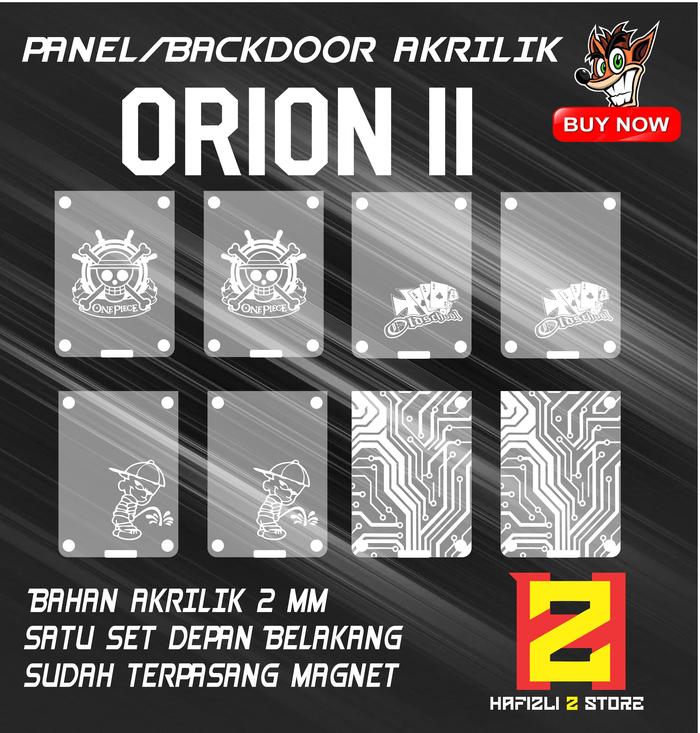 Orion II Cover Panel Backdoor Akrilik 2mm Magnetik untuk Aksesories Model Orion II Bahan Akrilik 2mm
