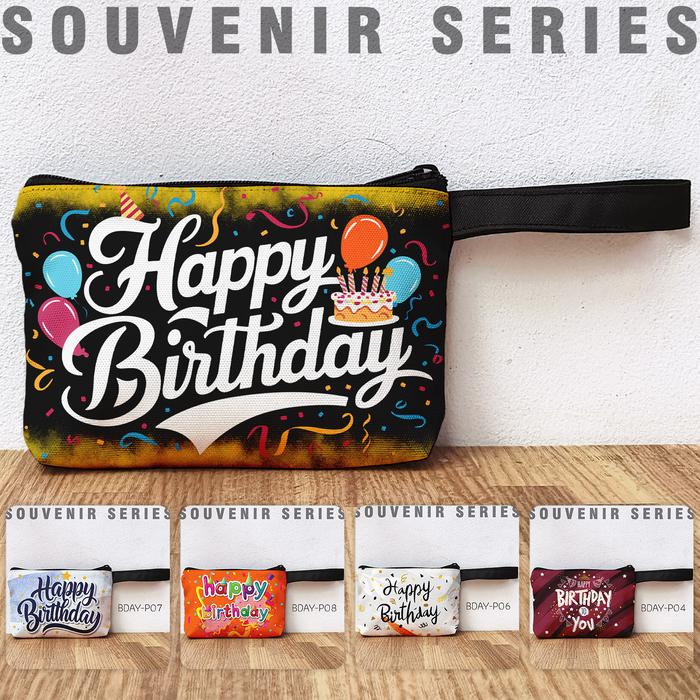 Pouch Oleh Oleh Happy Birthdays Dompet Souvenir Ulang Tahun