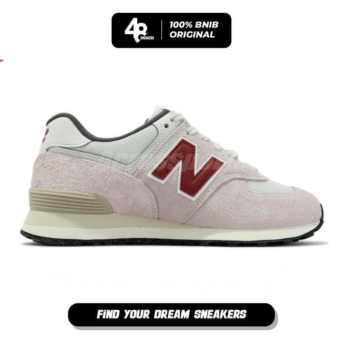 Sepatu Sneakers Unisex New Balance 574 White Red (U574SOR) Original