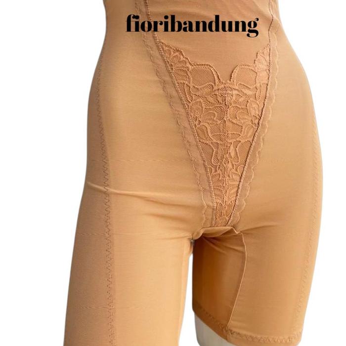FIORI Celana Korset LINDIA GIRDLE LONG Milkcoffee | Celana Korset Ketat Pengencang Perut dan Paha