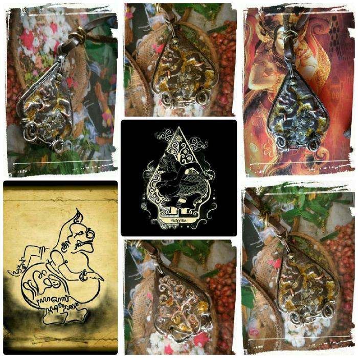 Kalung Liontin Batu Akik Badar Ornanen Pyrite Titanium Semar Semar Mesem Mesem Semar Kuncung Semar K