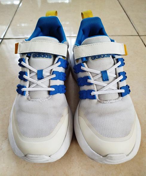 Adidas Neo x LEGO Racer Tr21 Elastic White Blue Size 36 2/3 Insole 23cm