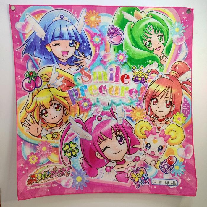 precure pretty cure sapu tangan pL 40x40cm vintage handkerchief original minus jamur