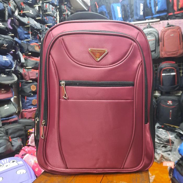 TAS RANSEL IMPORT #3 POLO FREEDOM RANSEL 18 INCH KULIT BESAR KUALITAS PREMIUM BACKPACK KERJA PRIA WA