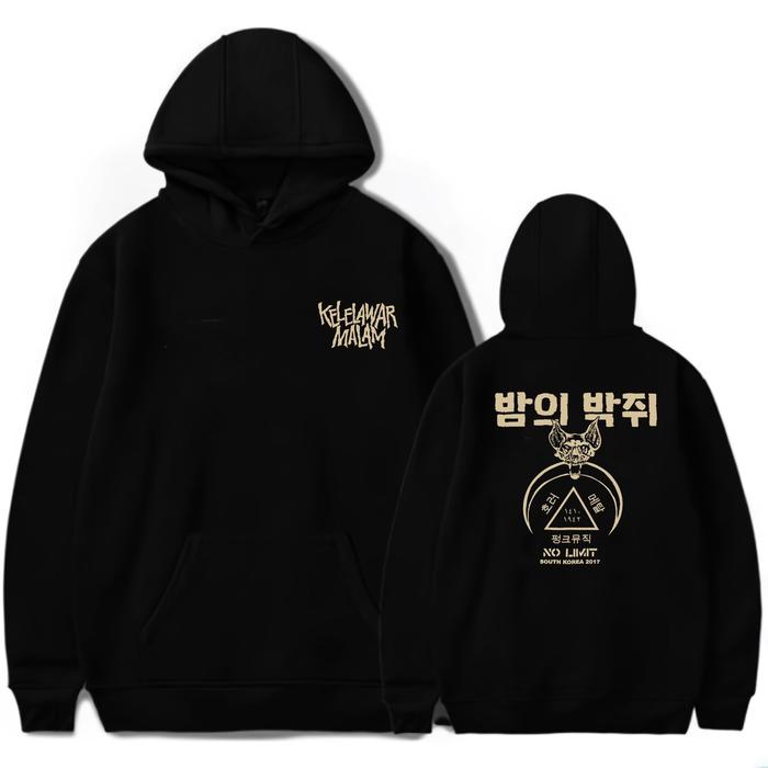 kelelawar malam - south korea - Tour korea new merchandise / hoodie kelelawar malam / hoodie hitam k