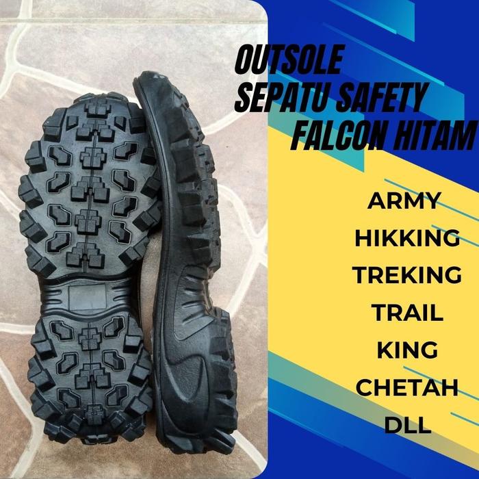 Alas Sepatu Safety Sol Sepatu Kulit pdl trekking hikking cheetah Outdoor