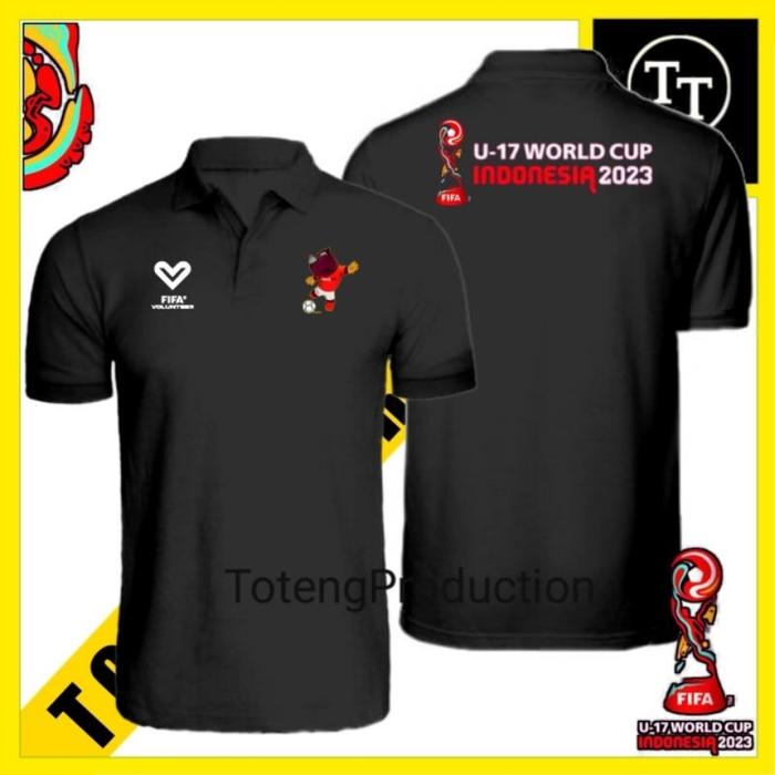tshirt polo kerah shirt PIALA DUNIA INDONESIA u17 u 17 2023 pria wanita