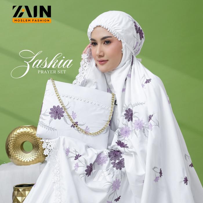 ZAIN - Mukena Dewasa Katun Bordir Bunga Zaskia Mewah Exlusive