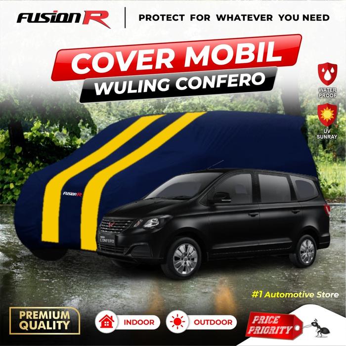 Cover Navy Gold Mobil Wuling Confero / Sarung Mobil Confero / Penutup Mobil Wuling Confero