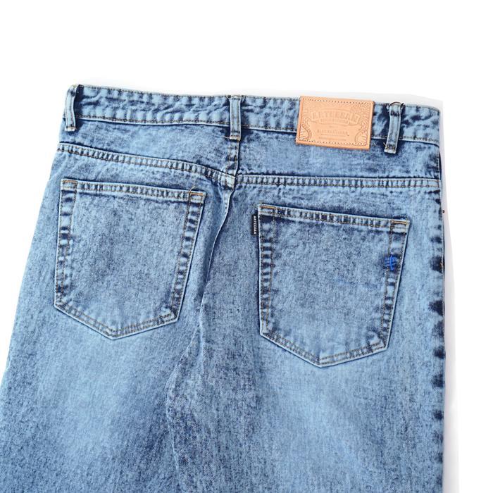 The Don'S House Arteesan Denim Corte - Celana Panjang Jeans Washing Sobek Loose Fit Pria Wanita Ue S