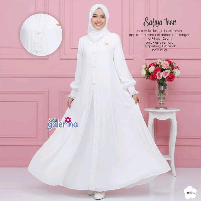 Dress Anak Black White Series Naura Dress teen Safiya Dress Mahira Dress Teen by Galerina Kids Gamis