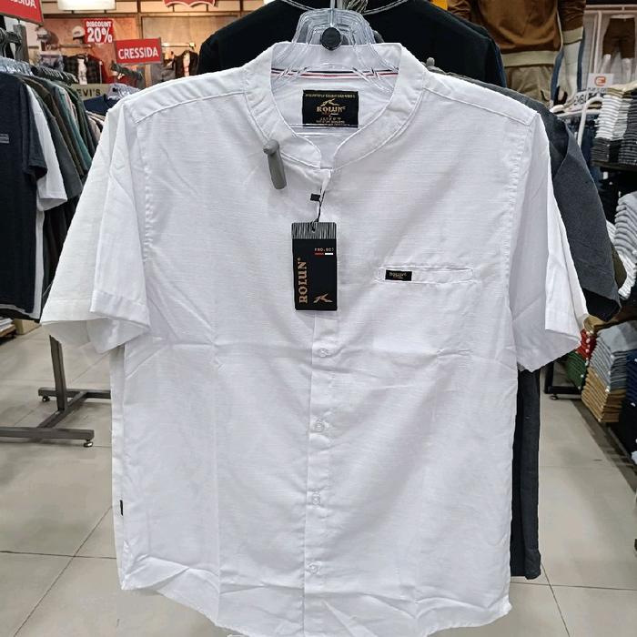 rolun kemko kemeja koko polos lengan pendek ukuran M - 4XL