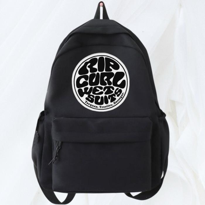 Tas Ransel Backpack Hitam Rip Curl Distro Kanvas Cordura D300 100% Premium / Tas Punggung Sekolah Ke