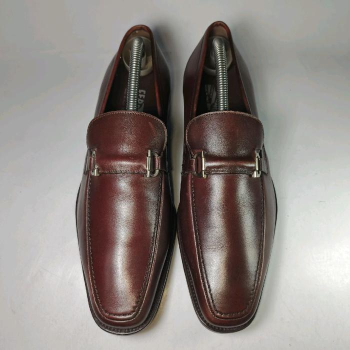 Salvatore Ferragamo original leather Italian loafers 40 size man shoes