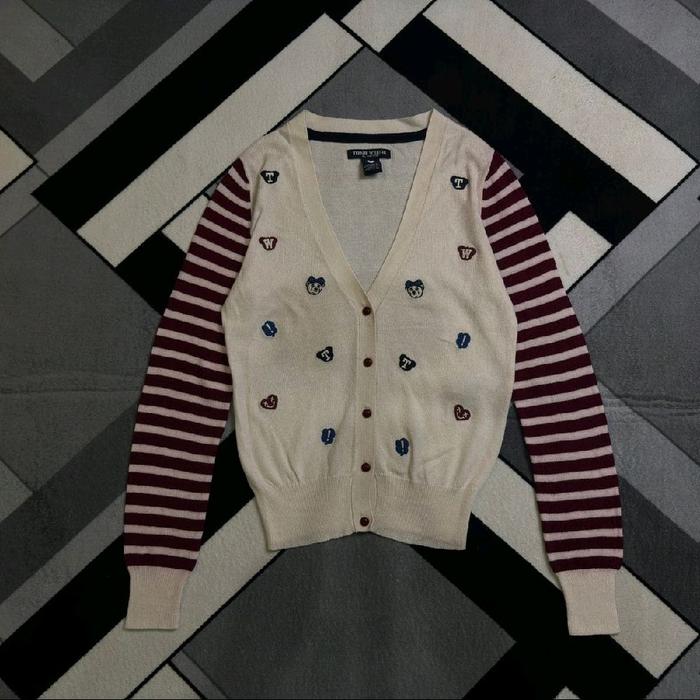 Cardigan Teenie Weenie Stripe Maroon