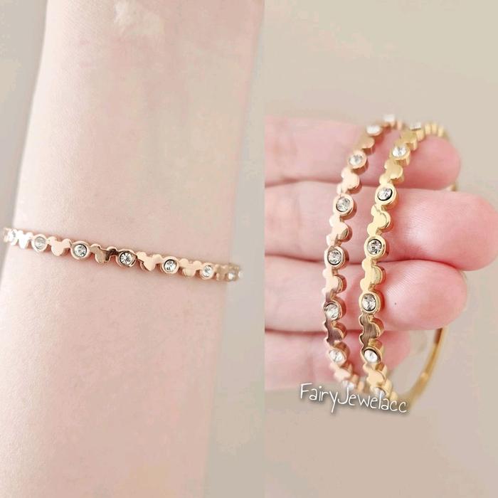 jualanciciflo-Gelang bangle mickey mata lucu titanium