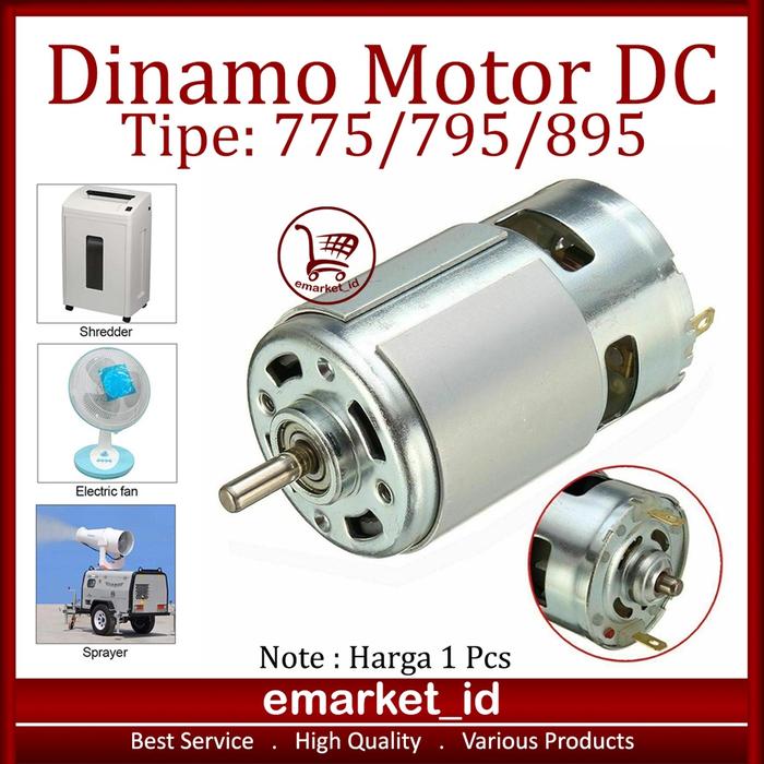 Dinamo Motor DC 775 795 895 12V / Listrik High Torsi Speed Mesin Power Tools DIY