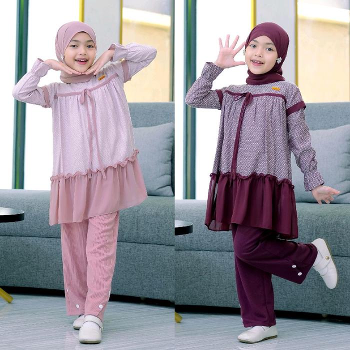 Bilqis setelan one set anak perempuan / set anak lebaran