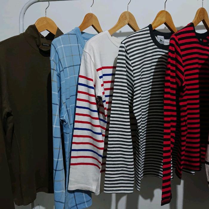 kaos lengan panjang cewek pl Santai Atasan