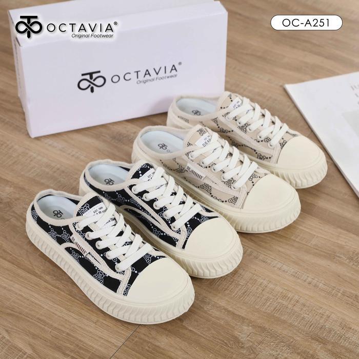 Octavia Sepatu Sneakers Casual Backless Mules Wanita #Oc-A251