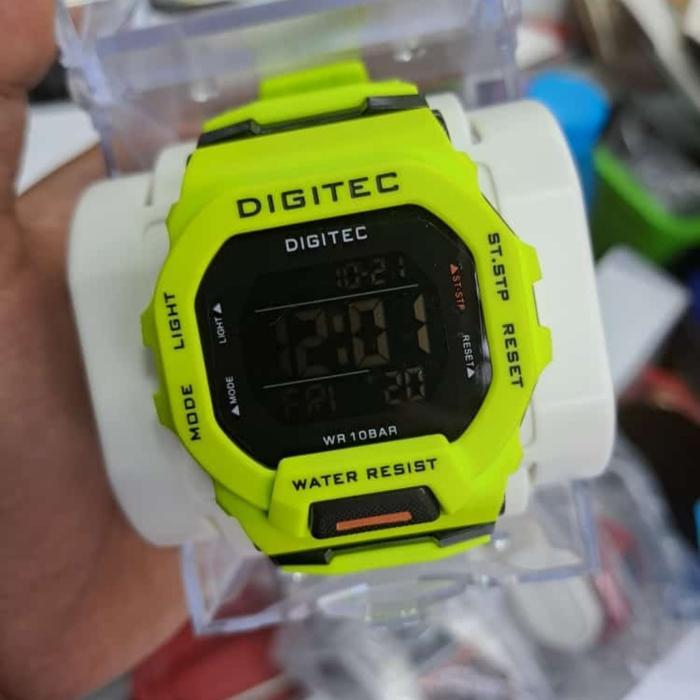Jam Tangan Digitec Pria DG 5169 Hijau Stabilo New Digital Original