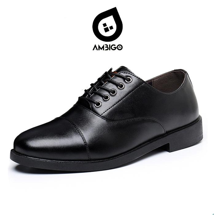 [ 100% PRODUK IMPORT ] Ambigo Sepatu Pantofel Prial POVARD Sepatu Pantofel Kulit PU Model Terbaru SE