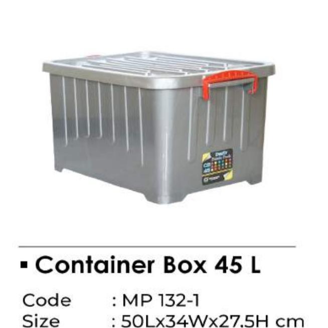 CONTAINER BOX SILVER MKW 45 //60//  Box Container Plastik Dengan Roda / Kontainer BoxTempat Penyimpa