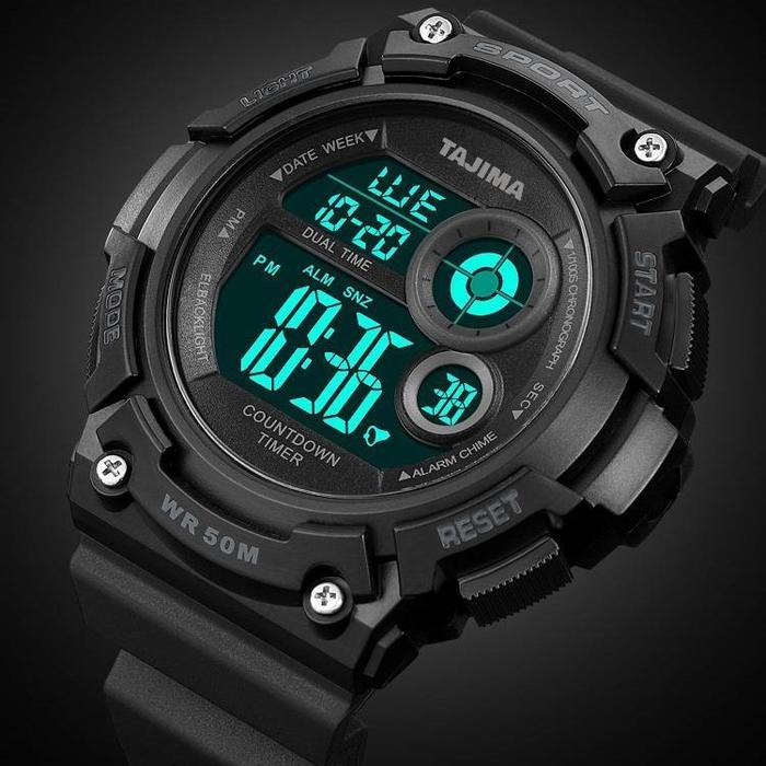 Jam Tangan TajiJam Tangan Digital Tajima Pria 8093 Fashion Water resist 50M Original Garansi 1 Tahun